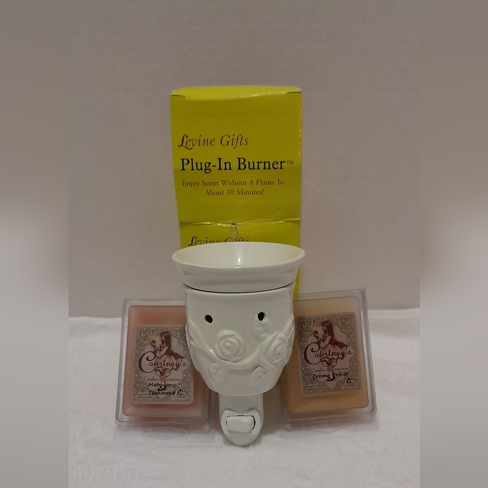 - Levine Gifts Plug-In Ceramic Tart,  Bead Wax Melts Burner with 2 Scents …